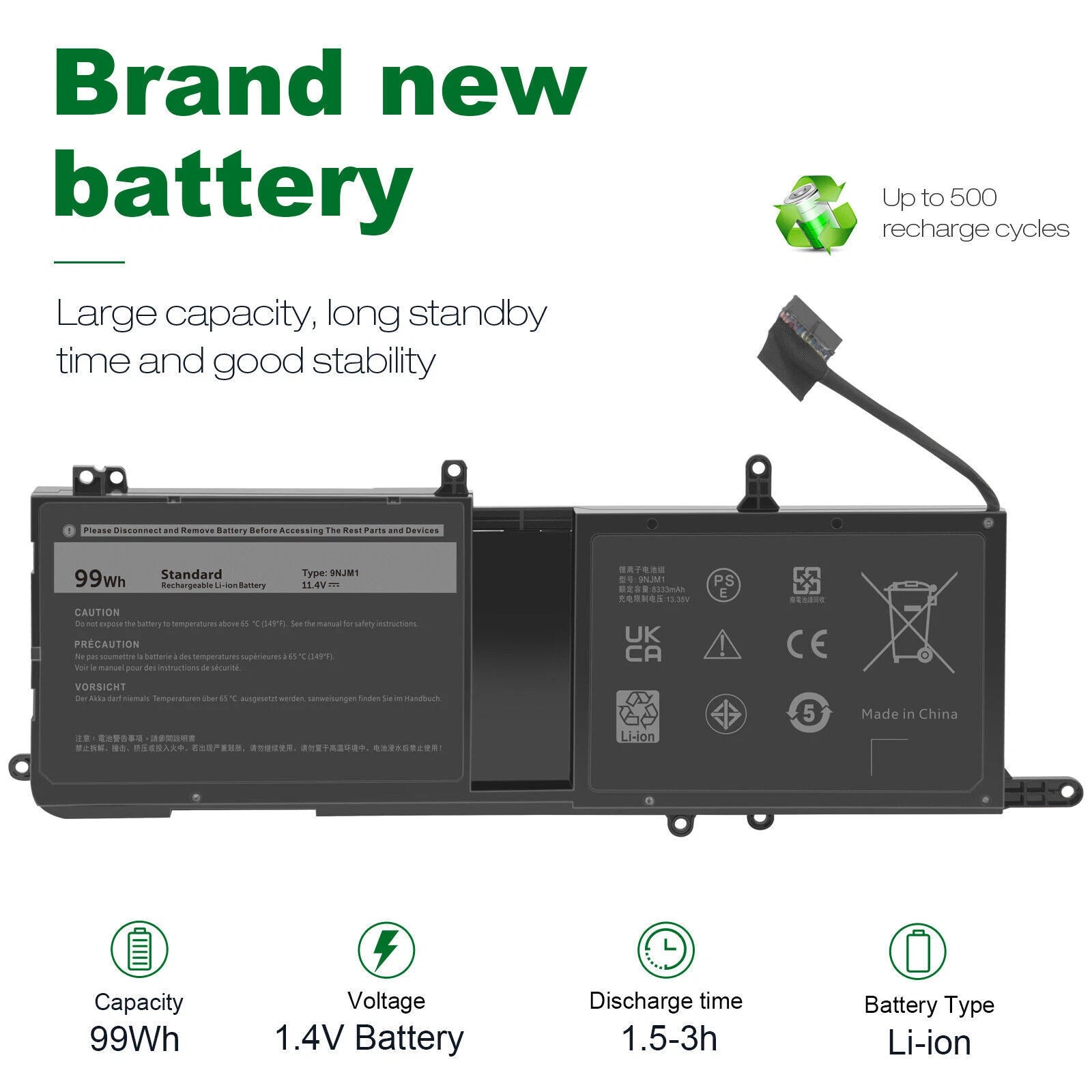 9NJM1 Battery for Dell Alienware 15 17 R3 R4 09NJM1 HF250 MG2YH 0546FF P31E001