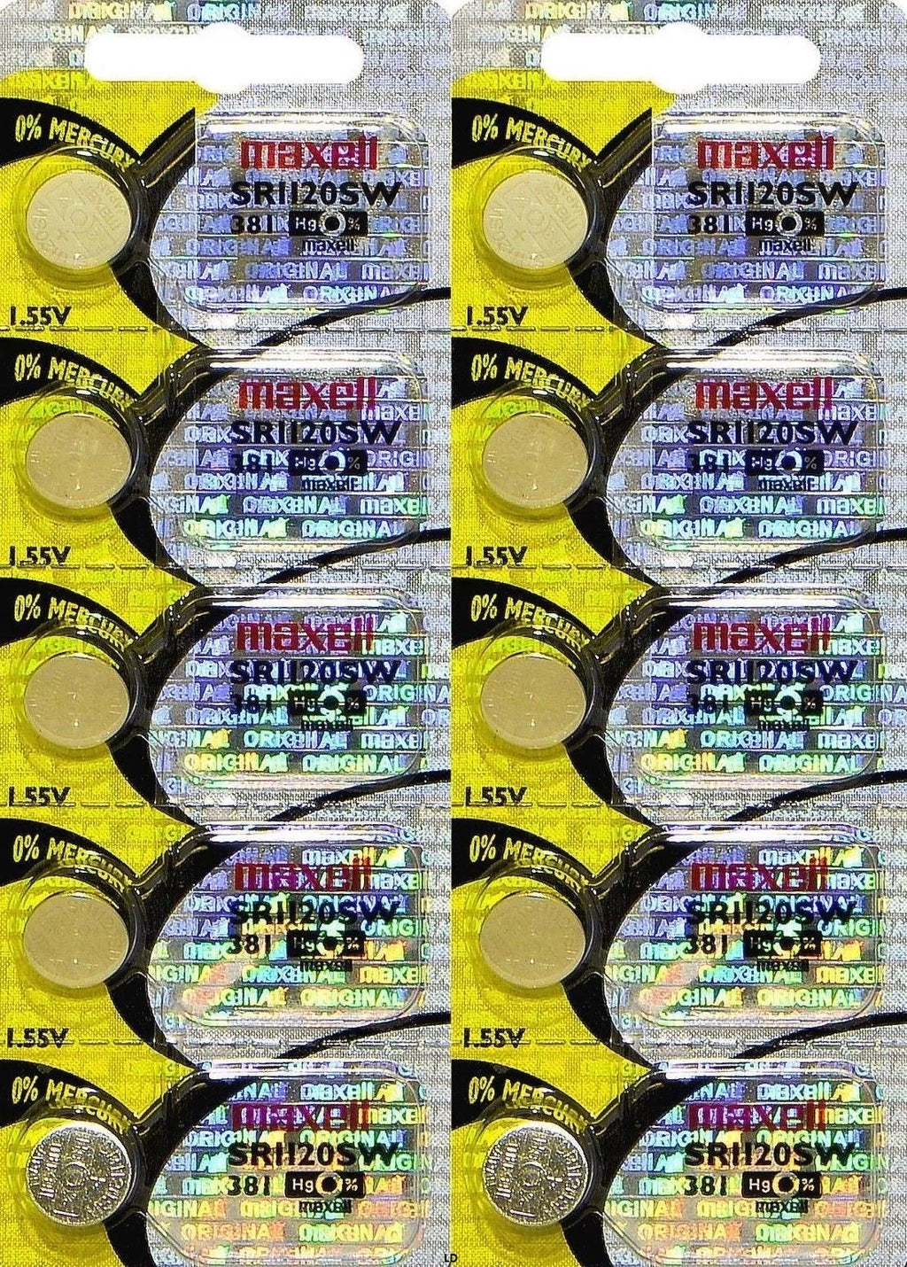 381 MAXELL WATCH BATTERIES (2 piece) SR1120SW SR1120 V381 New Authorized Seller