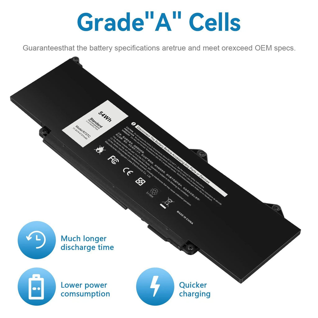 R73TC DR02P Battery for Dell Latitude 14 3440 5440 15 5540 5550 13 5340 5350 54W
