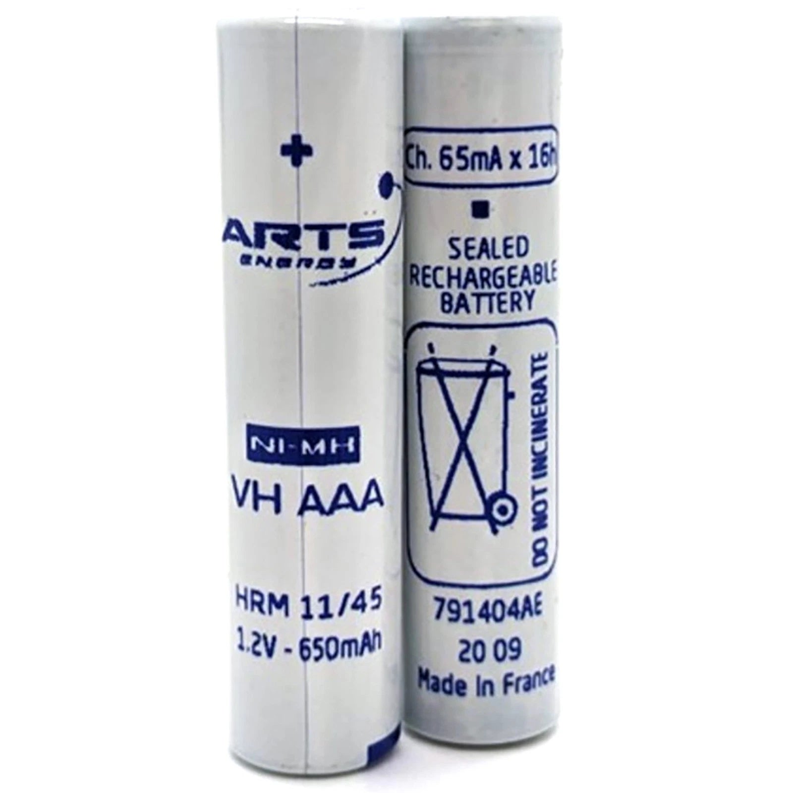 Arts Energy 1.2V 650mAh AAA NIMH Low Button Top Battery - 791404AE / 417984-106