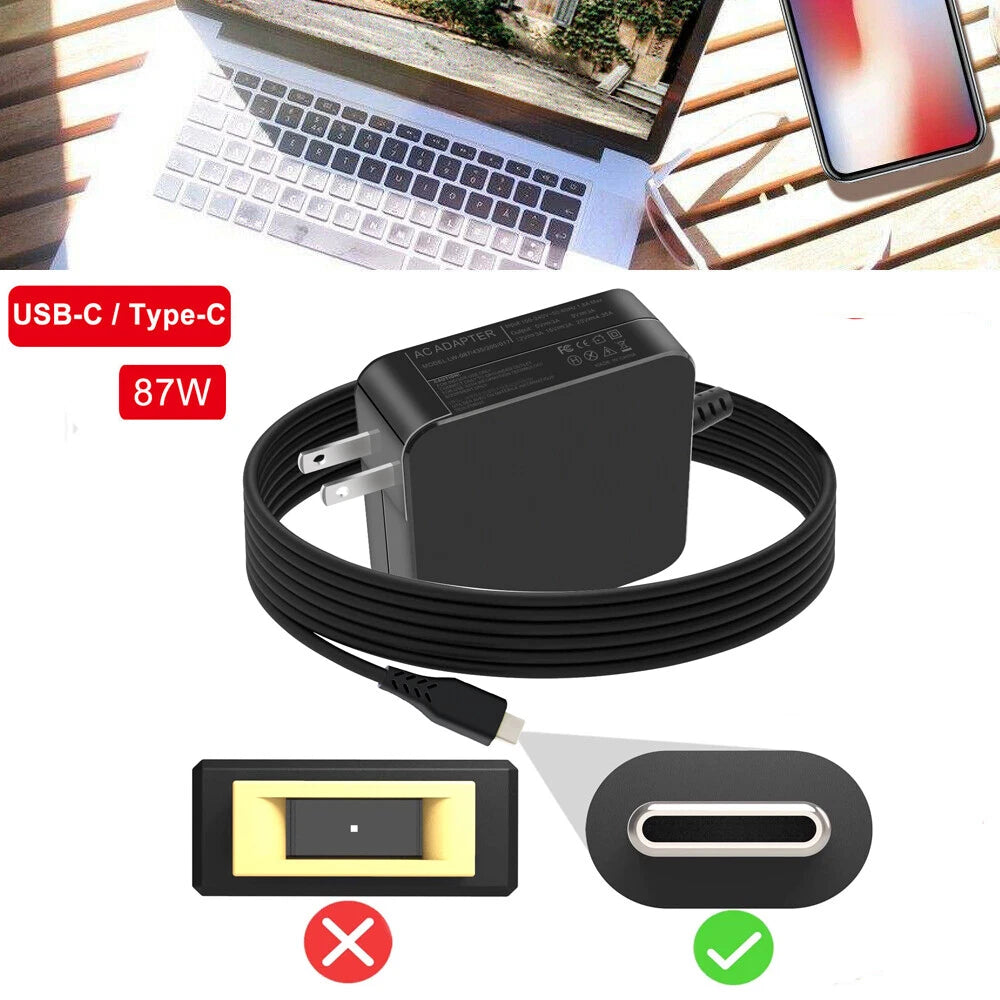 LOT OF 10 65W USBC Type C Laptop Charger Power Supply Adapter Lenovo Yoga Chrome