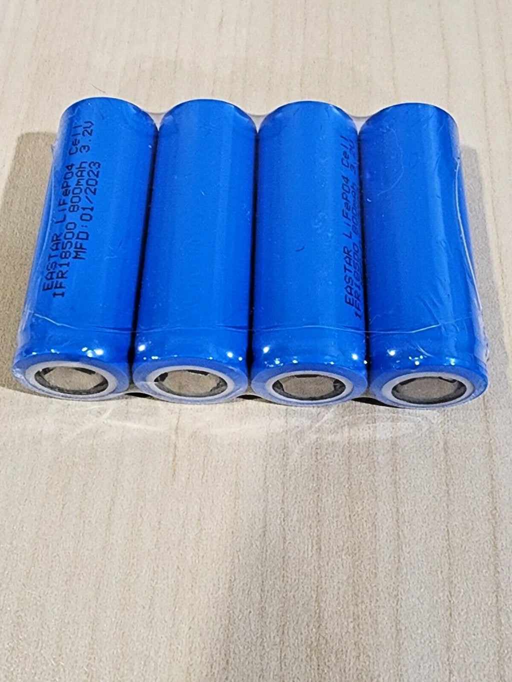 10 x IFR18500 3.2v LiFePO4 RECHARGEABLE BATTERY solar light flat top MFG 01/2023