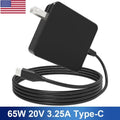 65W Type C USB-C Charger for Lenovo Chromebook 300e 100e Laptop Power Supply