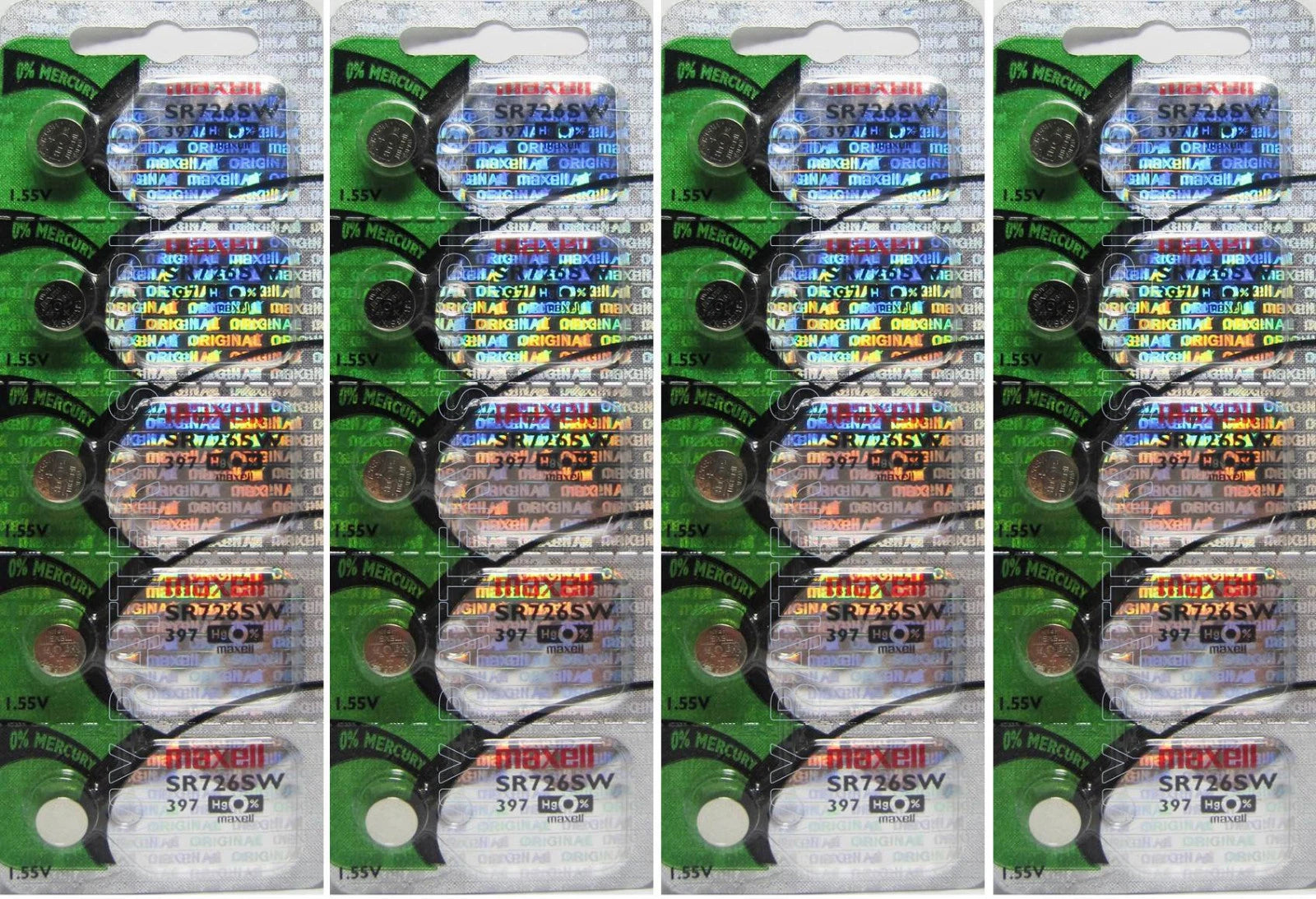 20 Pcs 397 Maxell Silver Oxide Watch / Electronic Batteries