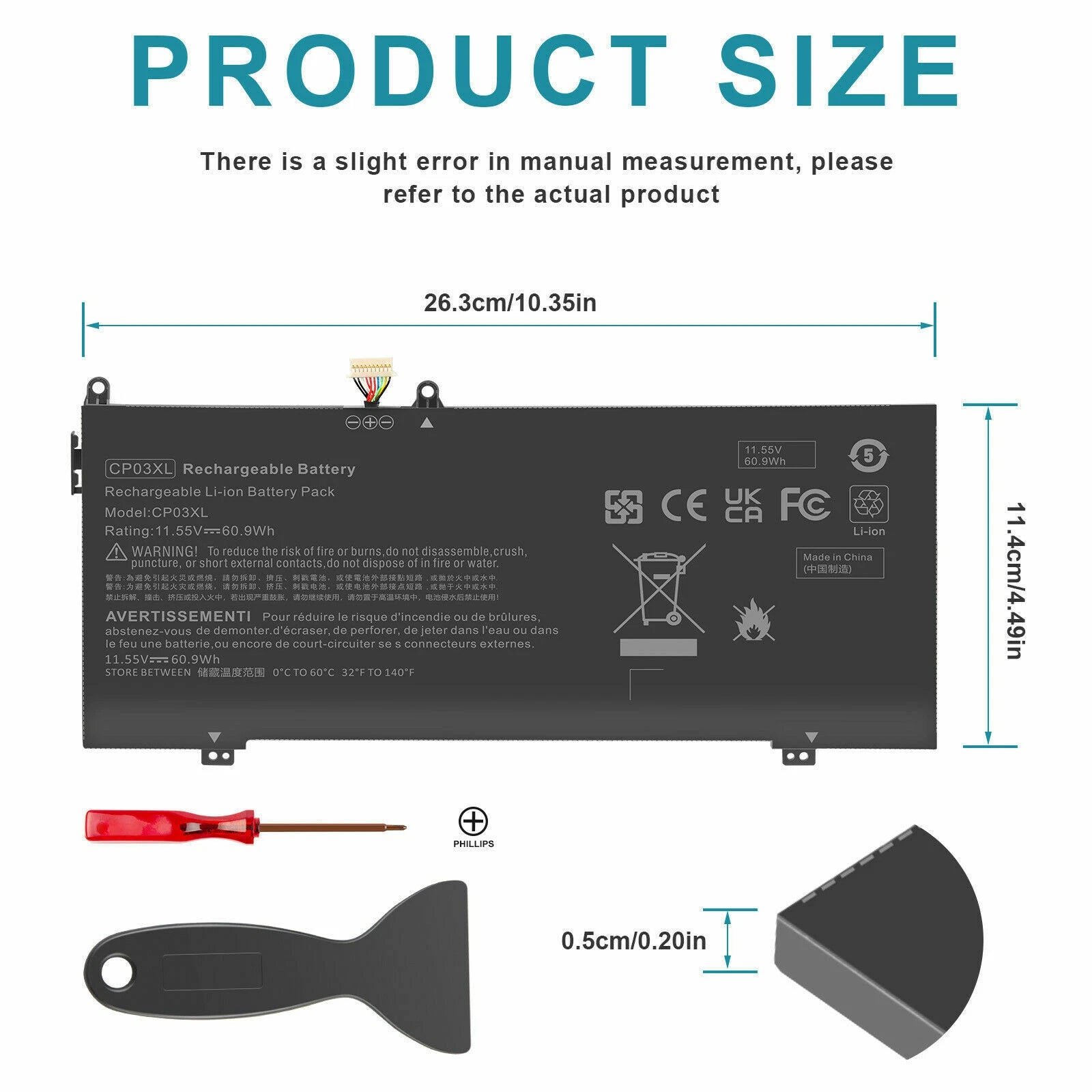 CP03XL 929072-855 Battery for HP Spectre 13 X360 13-ae000 13-ae013dx 13-ae011dx