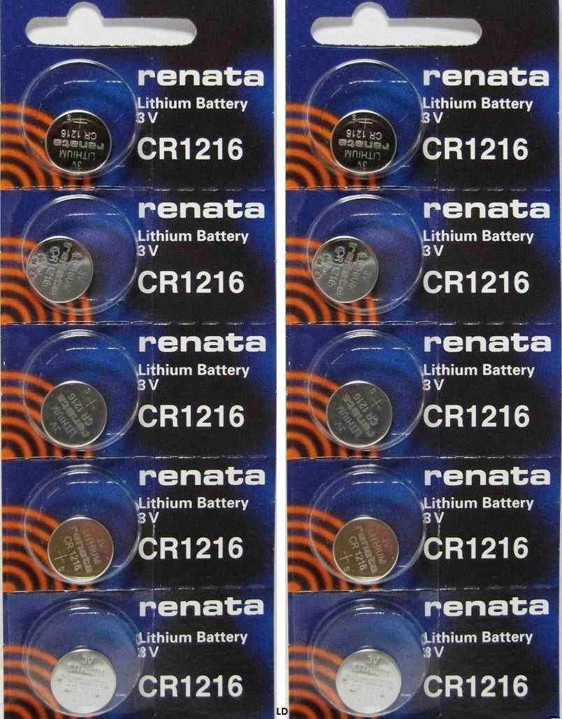 CR 1216 RENATA WATCH BATTERY (2 piece) ECR1216 FREE SHIPPING Authorized Seller