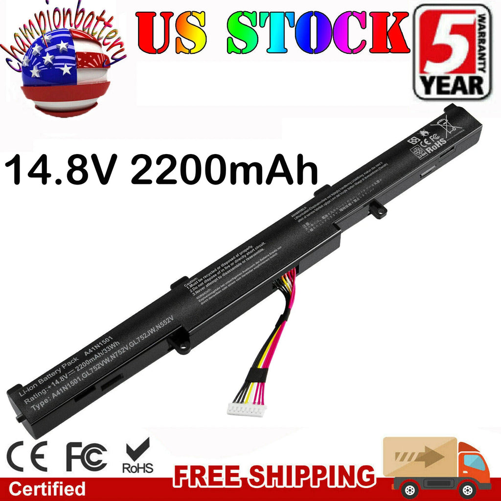 A41N1501 Laptop Battery For Asus Rog N552V N552VW N752 N752V N752VW GL752 GL752V
