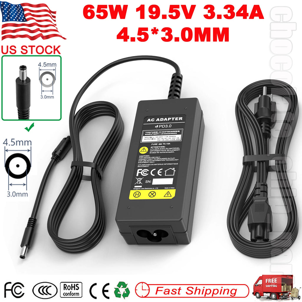 65W Adapter Charger for Dell Inspiron 15 3551 5555 5558 5559 5565 7558 4.5*3.0mm