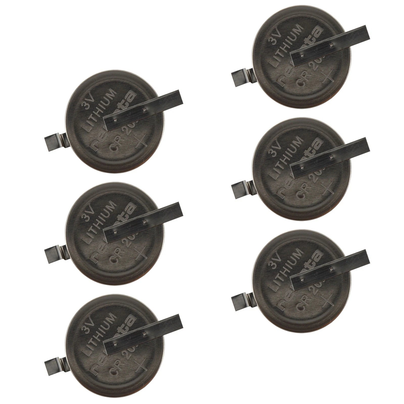 6x CR2025-MFR-SM 3V Lithium Coin Battery HORZ SMT for CMOS RFID RTC