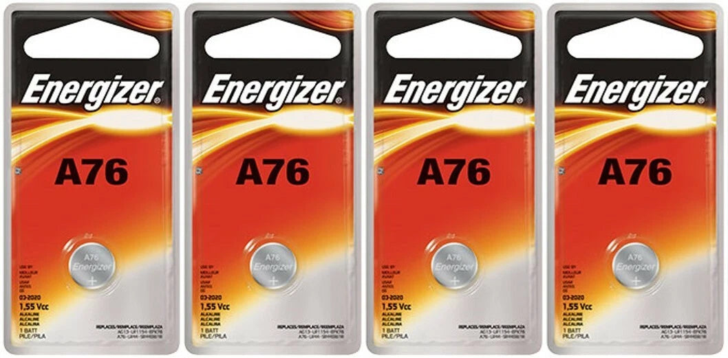 4 NEW LR44 ENERGIZER A76 L1154 AG13 357 SR44 303 BATTERIES