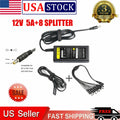 60W AC Adapter Charger Power Supply for Security Camera CCTV DVR + 8 Splitter US
