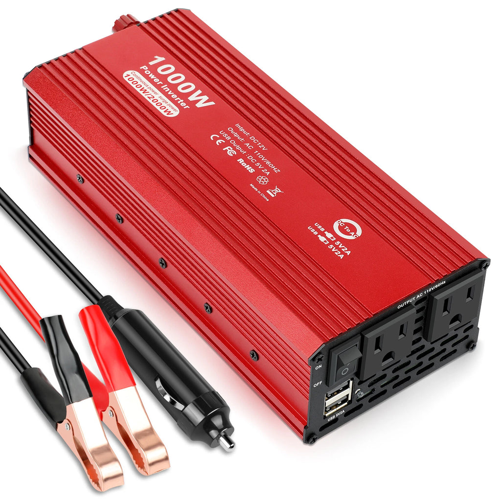 Car Inverter Converter Adapter 12V To 110V Plug Power Outlet Cigarette Lighter