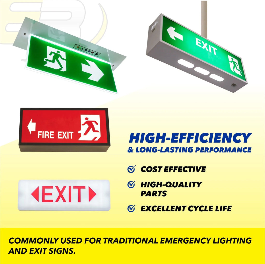 Emergency Lighting Battery Compatible With Sanyo 34051 6HRAAAU 6HRAAAU34051