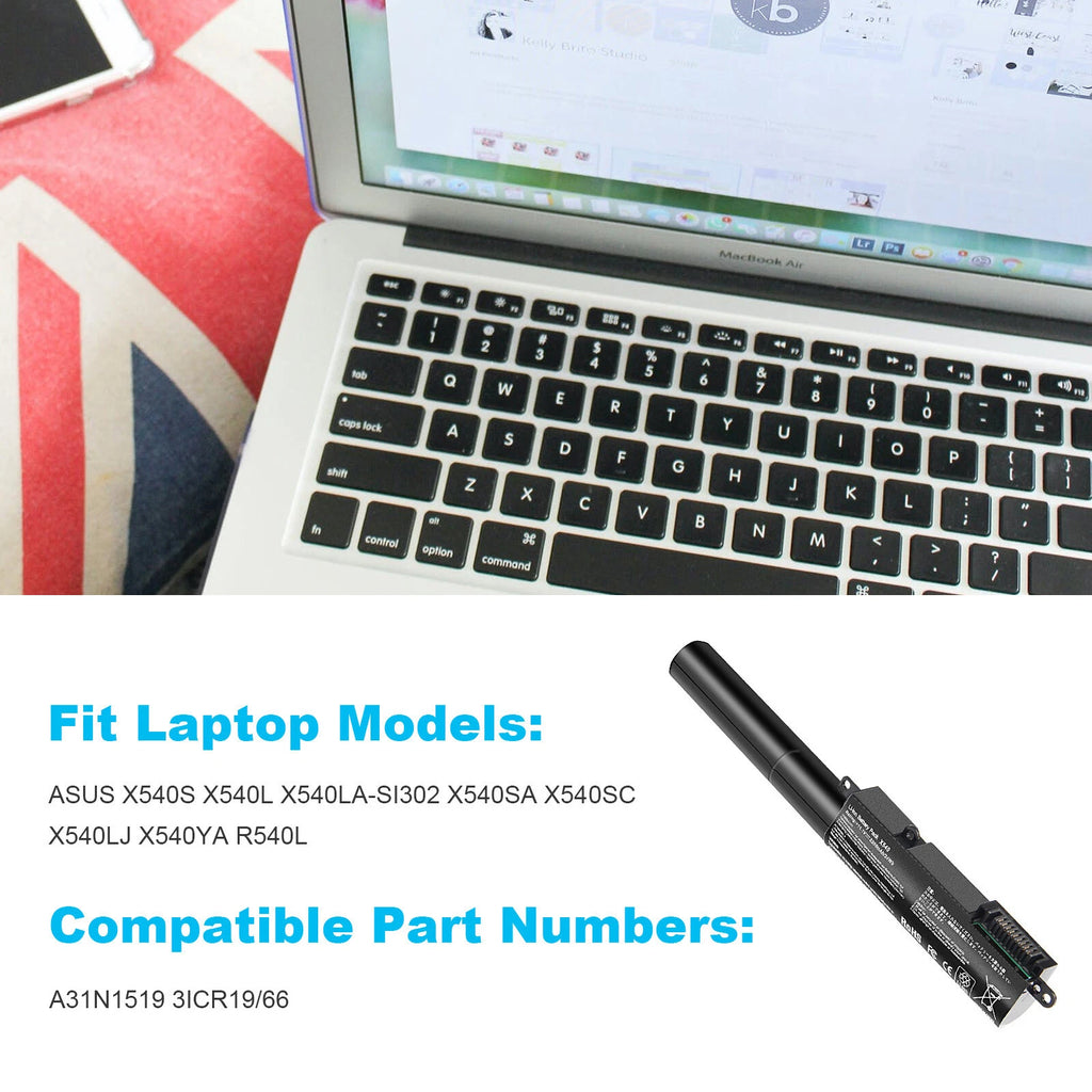 Replace Battery For ASUS X540S X540SA X540L X540LA-SI302 X540LJ 3ICR19/66 Laptop