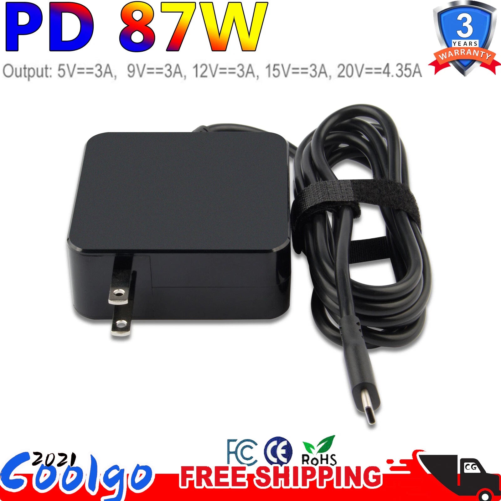 87W USB-C Power Adapter Charger For A1719 MacBook Pro 13 15 Inch 2016 2017 2018