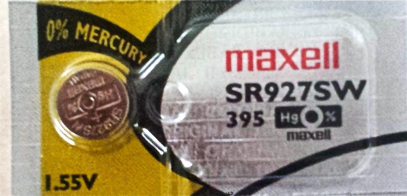 395 MAXELL WATCH BATTERIES SR927SW (2 pieces) New packaging Authorized Seller
