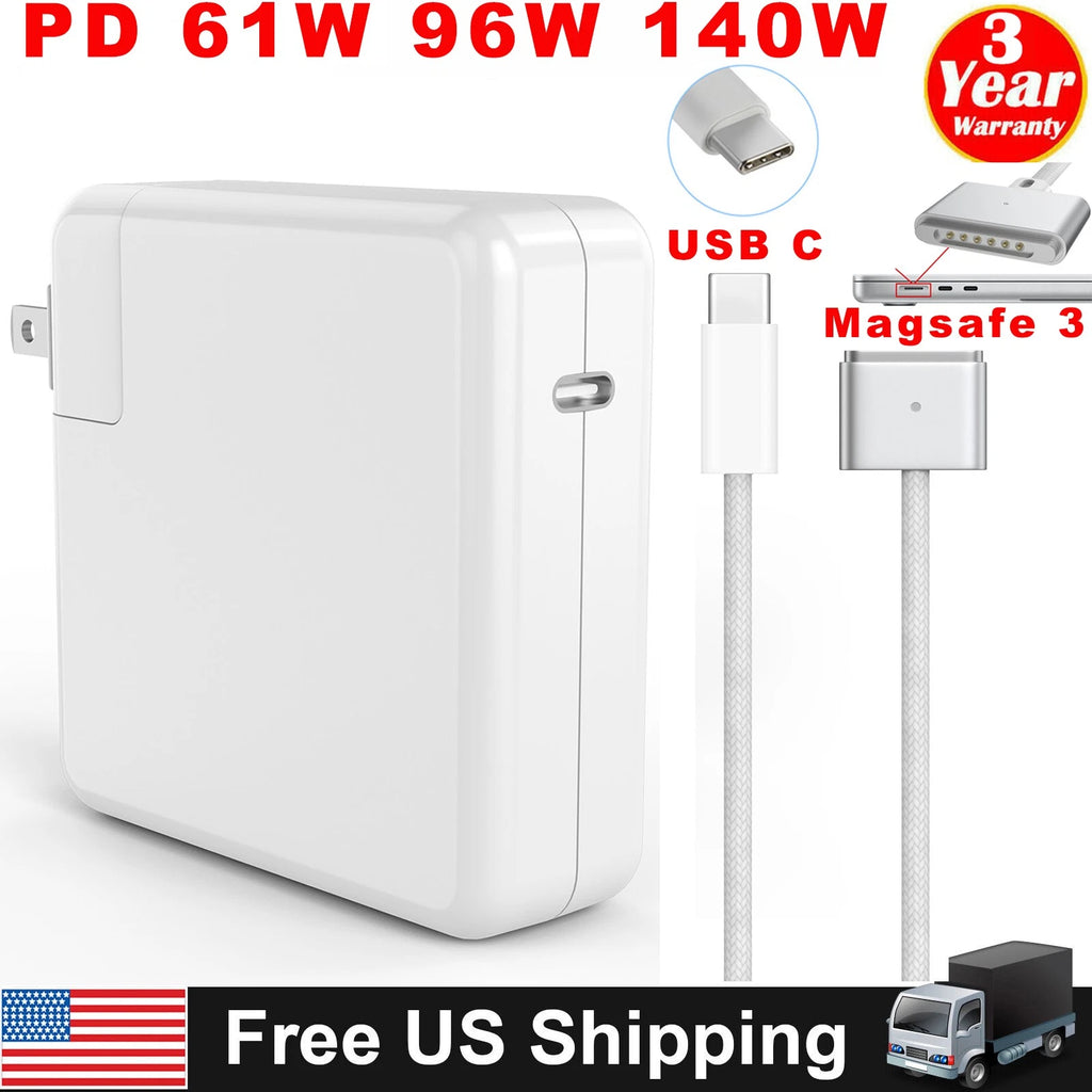 USB-C Power AC Adapter Charger For MacBook Air Pro 16'' 15'' 14" 13'' 2016-2022