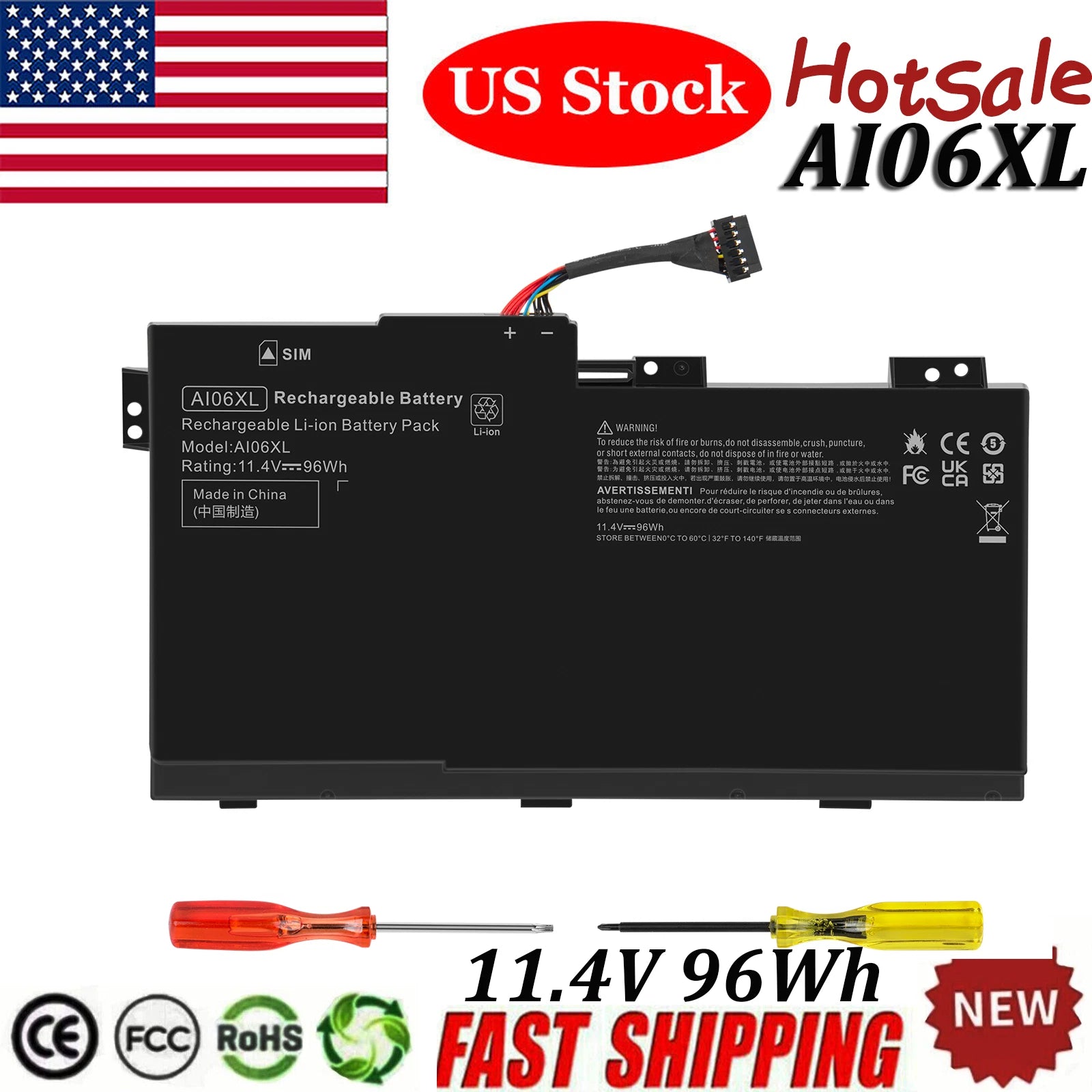 AI06XL 808397-421 Battery For HP ZBook 17 G3 Series 808451-001 A106XL 96Wh
