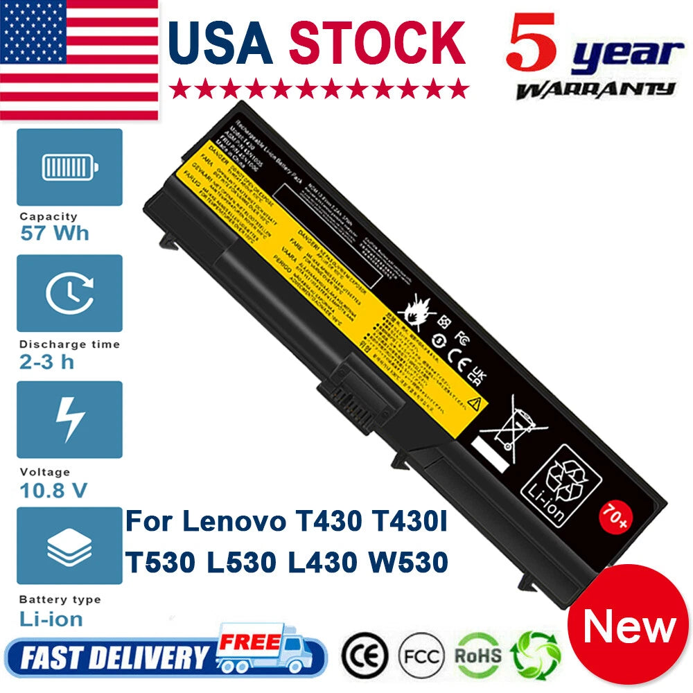 T430 Battery For Lenovo ThinkPad T430I T530 T530I W530 W530L L430 L430L 42T4852