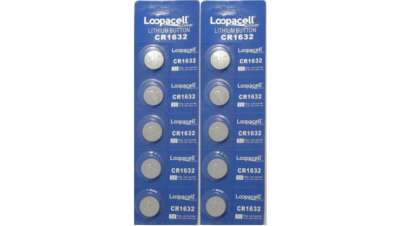 10 PACK FRESH Loopacell CR1632 ECR1632 1632 3V Lithium Coin Battery