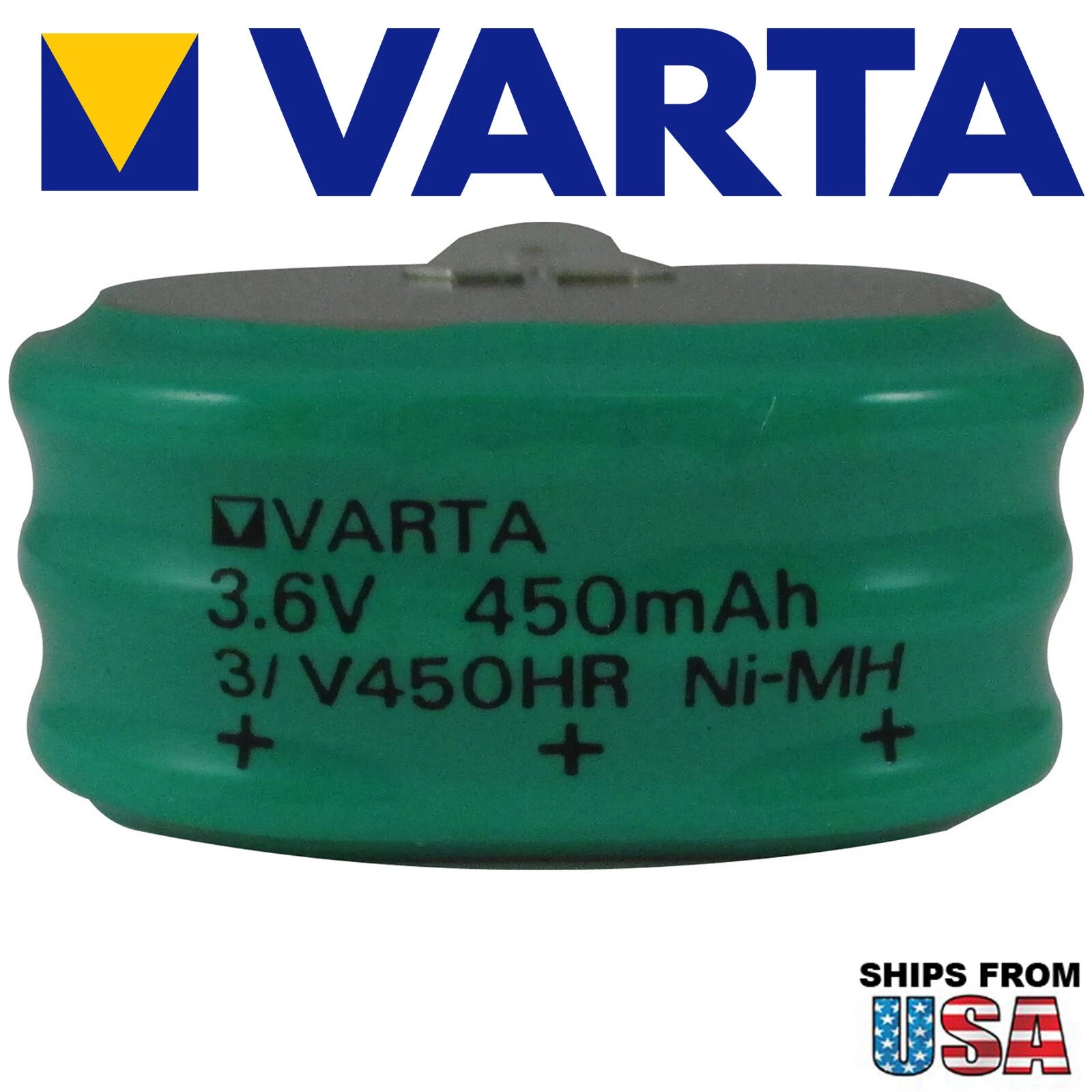 3.6V 450mAh 3 Pin 3/V450HR NiMH Battery 55945-303-059