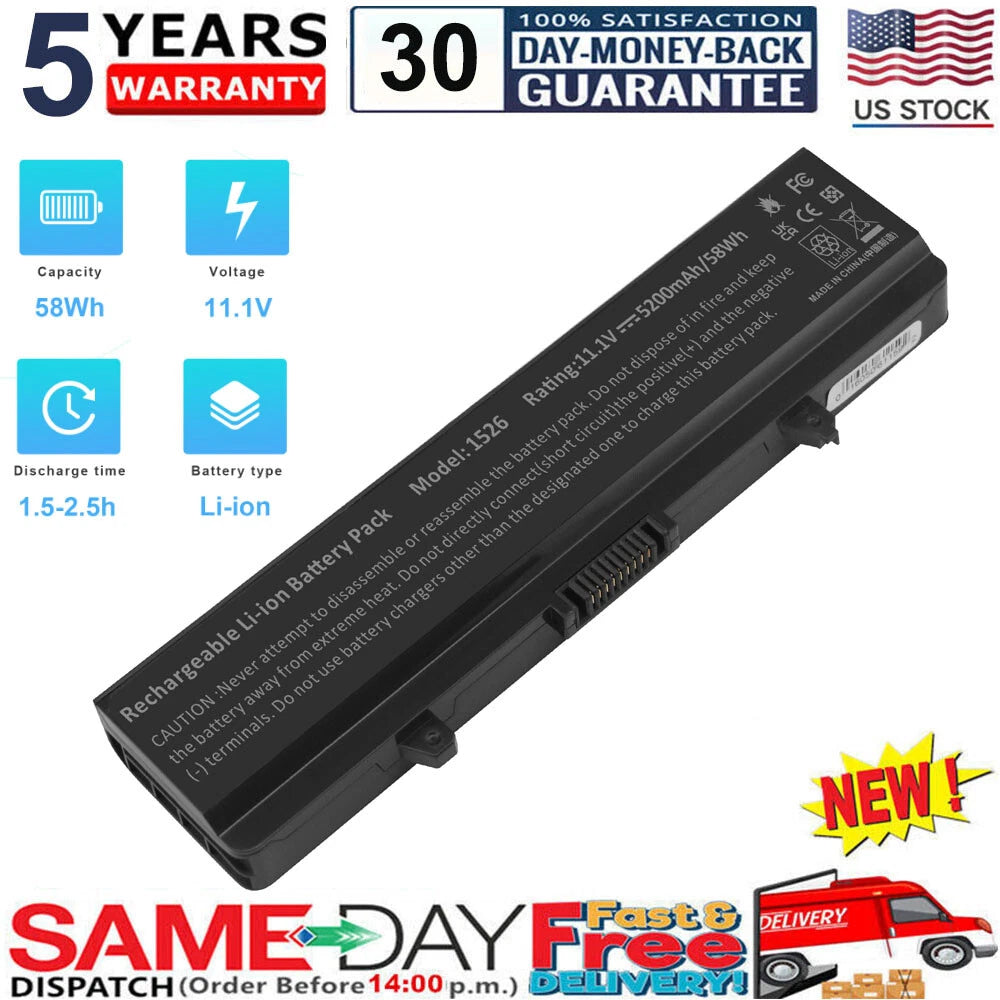 ?GW240 Battery for Dell Inspiron 1525 1526 1545 1546 1440 1750 X284G RN873 RU586