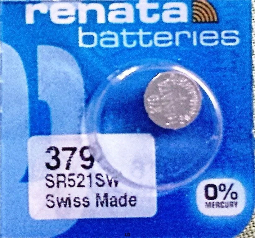 379 RENATA WATCH BATTERIES SR521SW (2piece) New packaging Authorized Seller