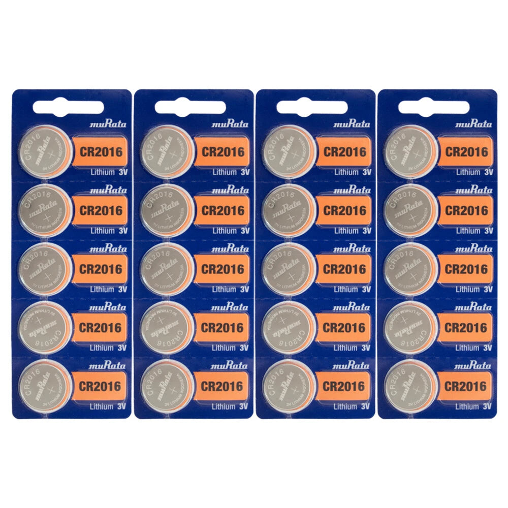 20 Pcs MURATA Replaces Sony Lithium Coin 2016 CR2016 Button Cell Watch Batteries