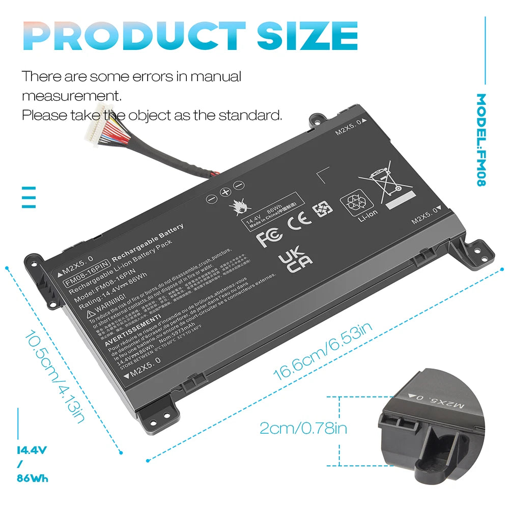 FM08 Battery for HP Omen 17-an014ng HSTNN-LB8B 922753-421 922977-855