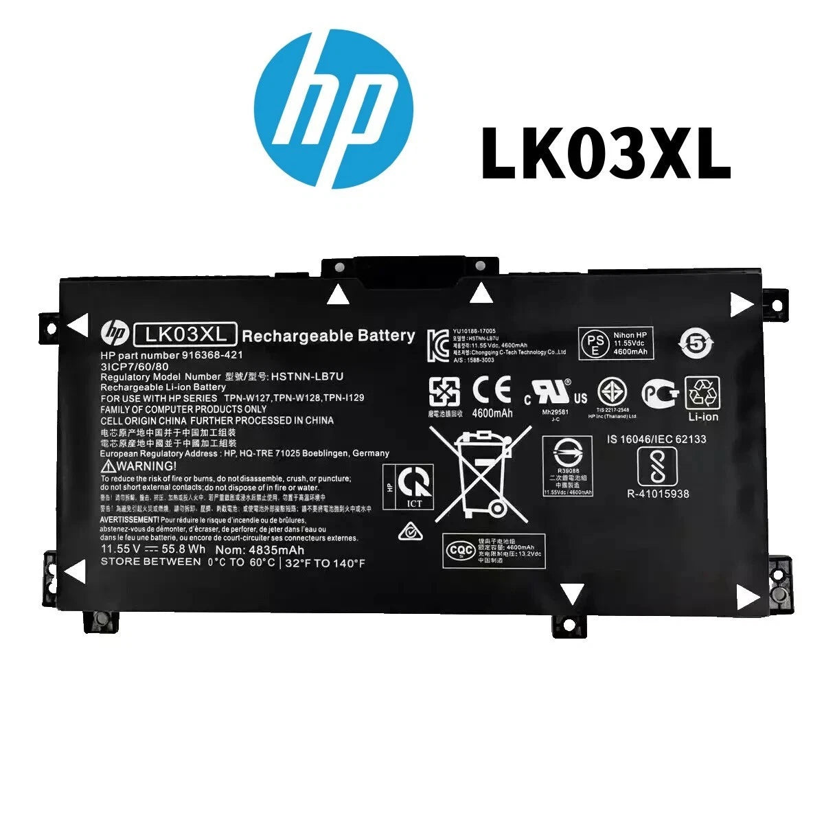 Genuine LK03XL Battery For HP ENVY X360 15-BP 15M-BQ 17M-CE 17-BW L09281-855