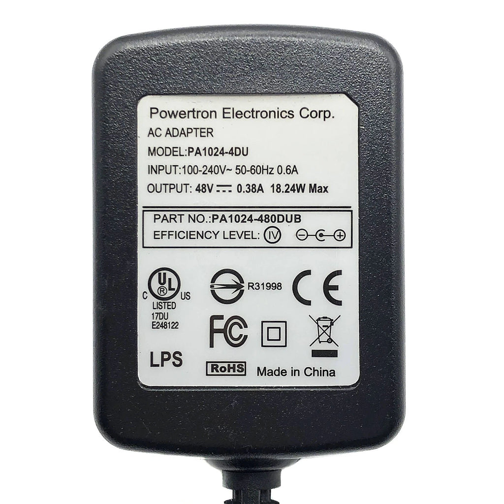 NEW Genuine Powertron 18.24W AC Power Adapter PA1024-4DU Charger 48V 380mA