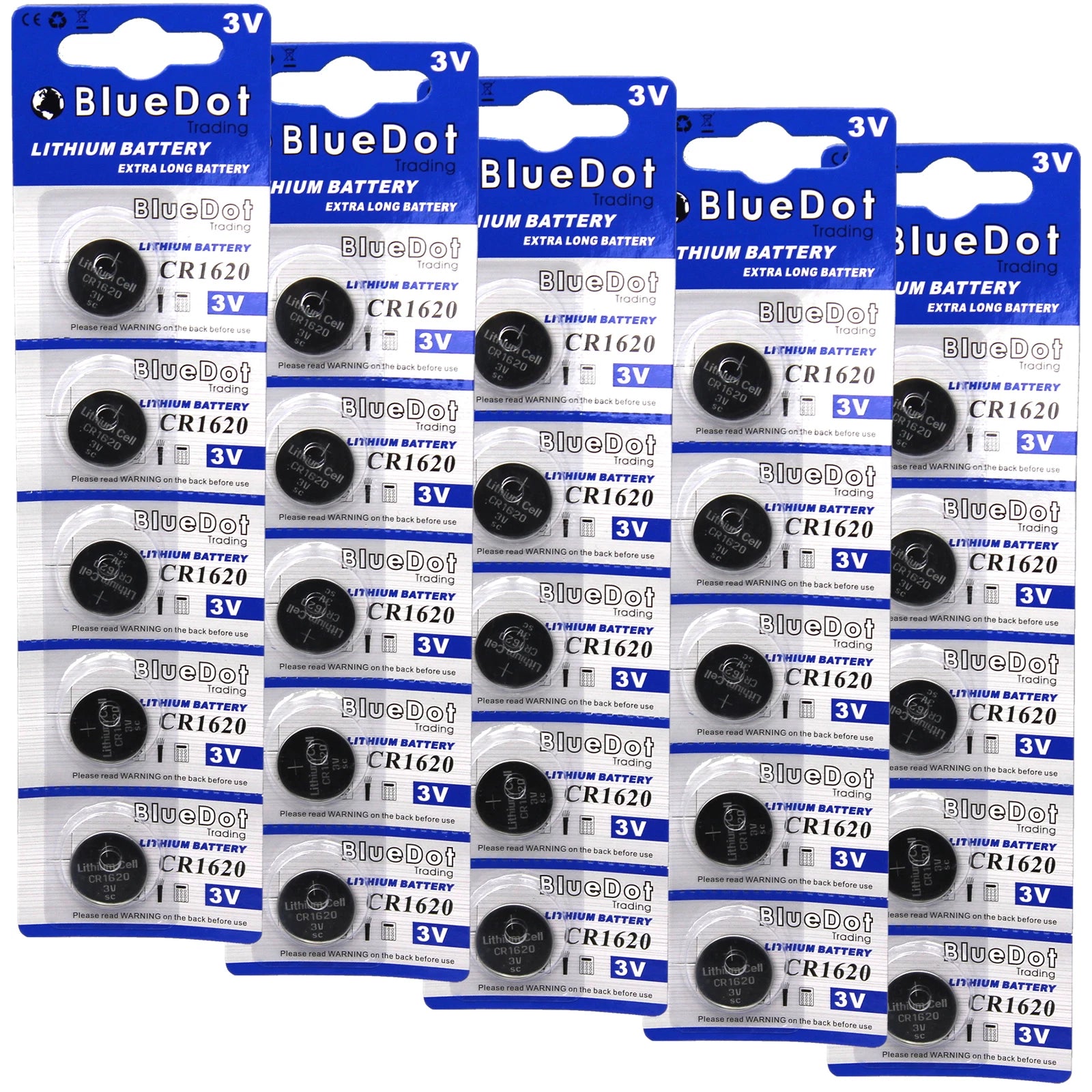 Qty 25 CR1620 DL1620 5009LC 208-208 L08 KCR1620 Lithium battery ~ Ships FREE