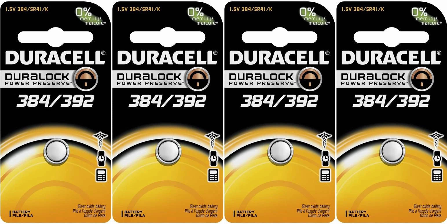Duracell 384 392 Watch and Calculator Batteries 4 Pcs