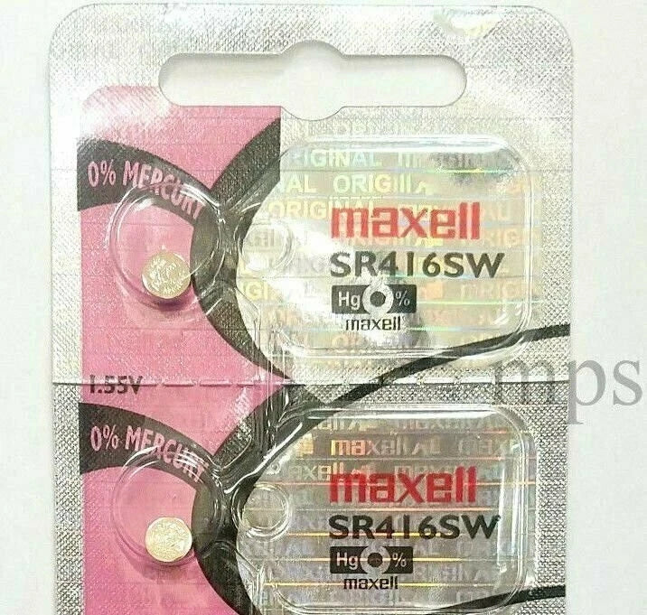 2 Maxell 337 SR416SW SR416 SILVER OXIDE watch battery