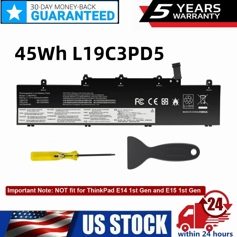 ?L19C3PD5 L19D3PD5 L19M3PD5 Battery For Lenovo ThinkPad E14 Gen 2 20T6 20TA 45Wh