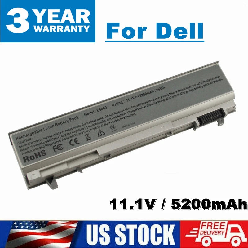 6 Cell Battery For Dell Latitude E6400 E6410 E6500 E6510 PT434 W1193 4M529 GU715