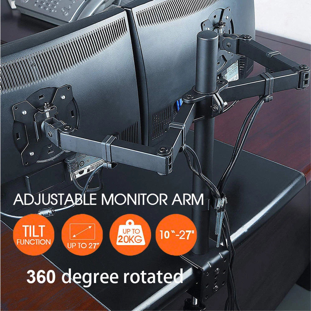 TV LCD LED Computer Monitor Laptop Table Riser Shelf Desktop Stand Space Saver