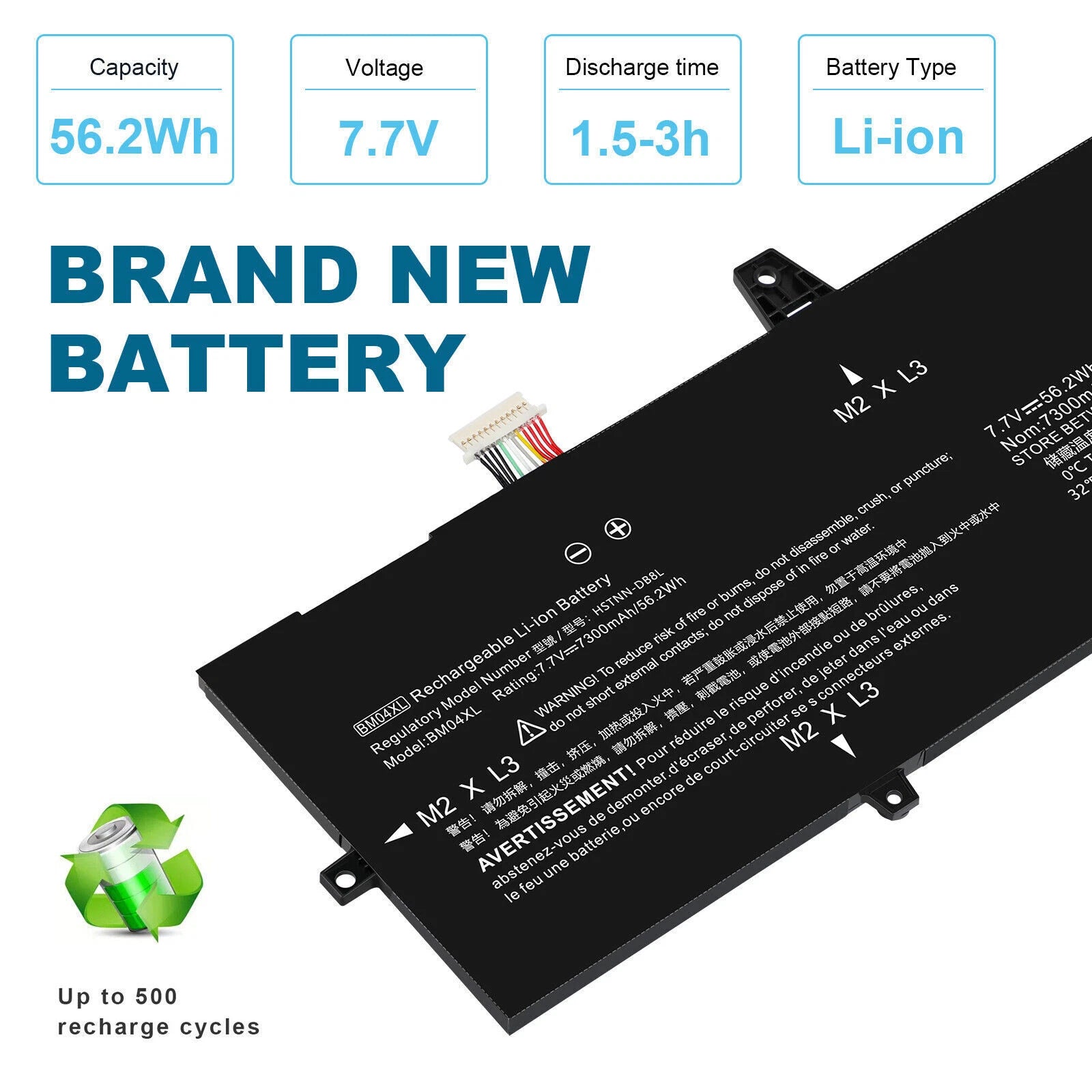 BM04XL Battery For HP EliteBook x360 1030 G3 G4 Series HSTNN-DB8L L02031-2C1