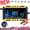 12V 6A Car Battery Charger Auto Pulse Repair Trickle RV for Truck Motorcycle ATV