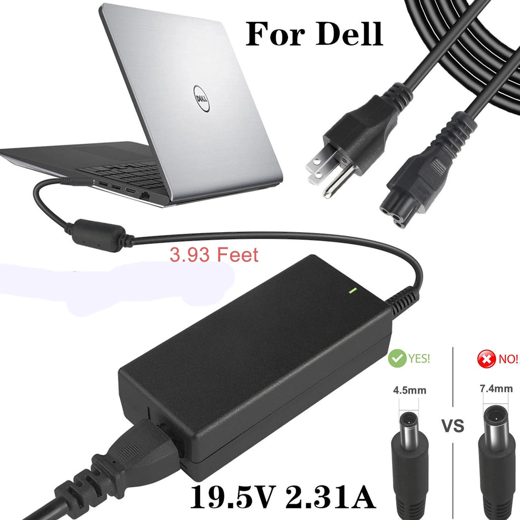 for Dell Inspiron 15 5570 i5570-7814SLV-PUS 45W AC Power Adapter Charger