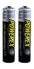 Powerex AAA 1000mAh Rechargeable NiMH Batteries - 2 Batteries