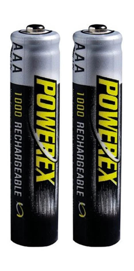 Powerex AAA 1000mAh Rechargeable NiMH Batteries - 2 Batteries