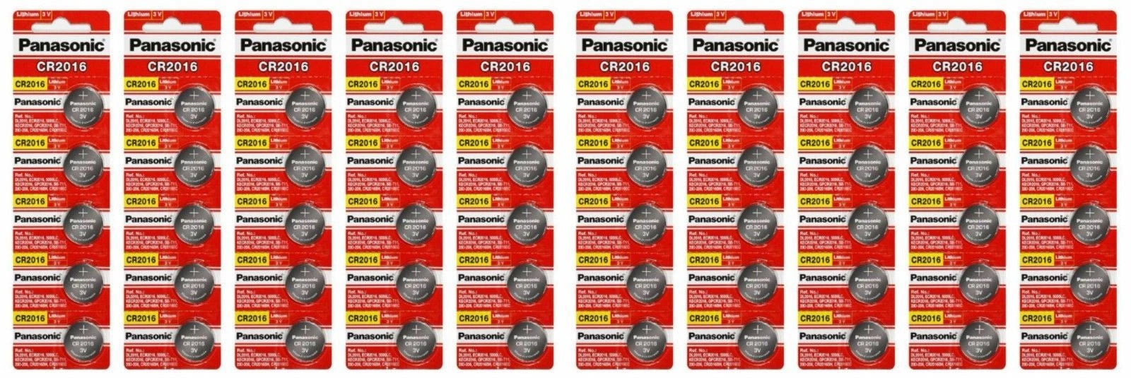 50 x PANASONIC CR 2016 CR2016 ECR2016 LITHIUM COIN CELL Button Battery Exp 2025