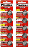 10 x PANASONIC CR 2016 CR2016 CR-2016 LITHIUM COIN CELL Button Battery Exp 2030
