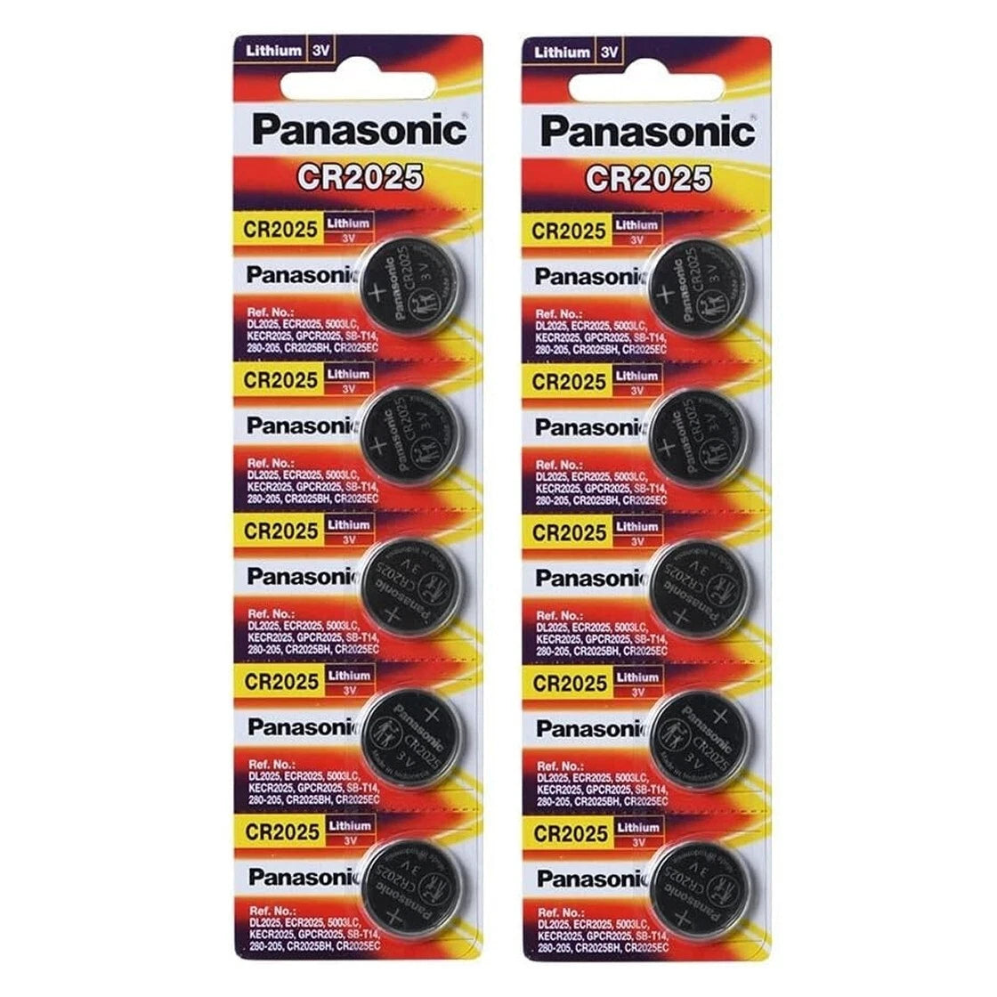 LOT 2-5-10NEW Panasonic 3V LITHIUM BATTERY CR2025 2025 BR2025 DL2025 Button Cell