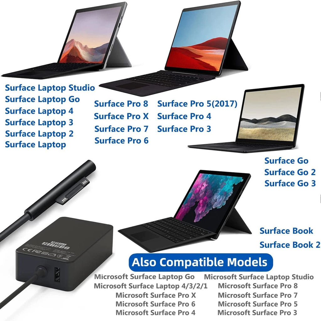 44W 15V Power Supply for Microsoft Surface Pro 3 4 5 6 7 X 8 Charger AC Adapter