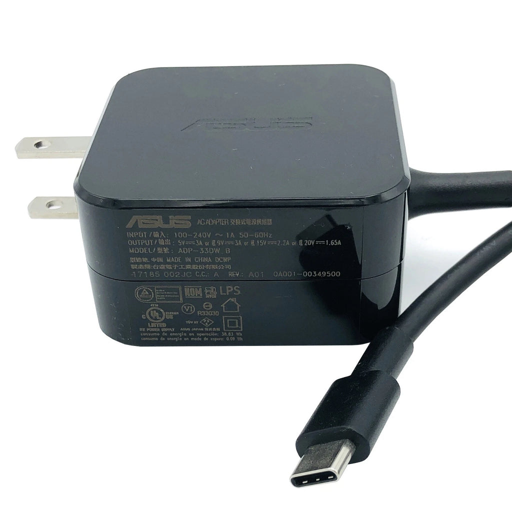 NEW Genuine Asus 33W AC Wall Adapter 5-20V 1.65-3A USB-C Model ADP-33DW B OEM