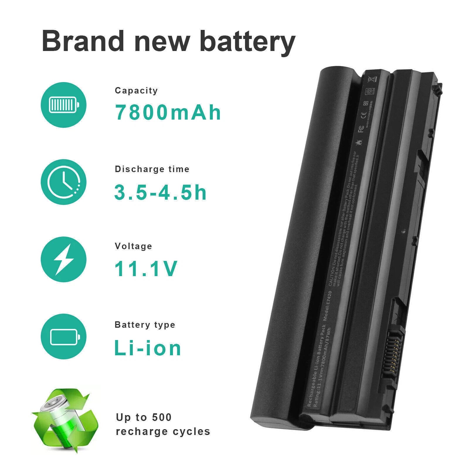 Battery For Dell Latitude N-Series E5520m E5530 E6420 E6420 Laptop P/N: PRV1Y