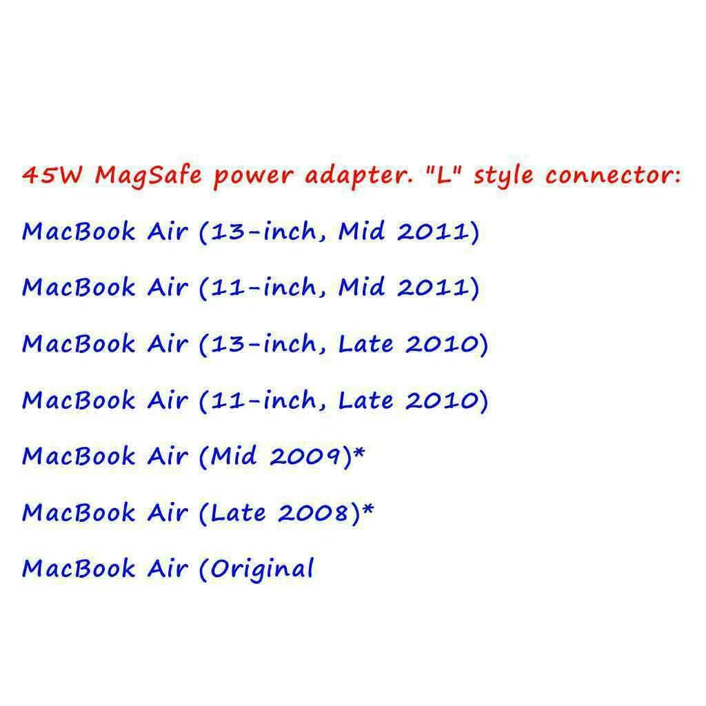 AC Power Adapter For Apple MacBook Air Charger 11" Pro 13" 15" 17" 45W 60W 85W
