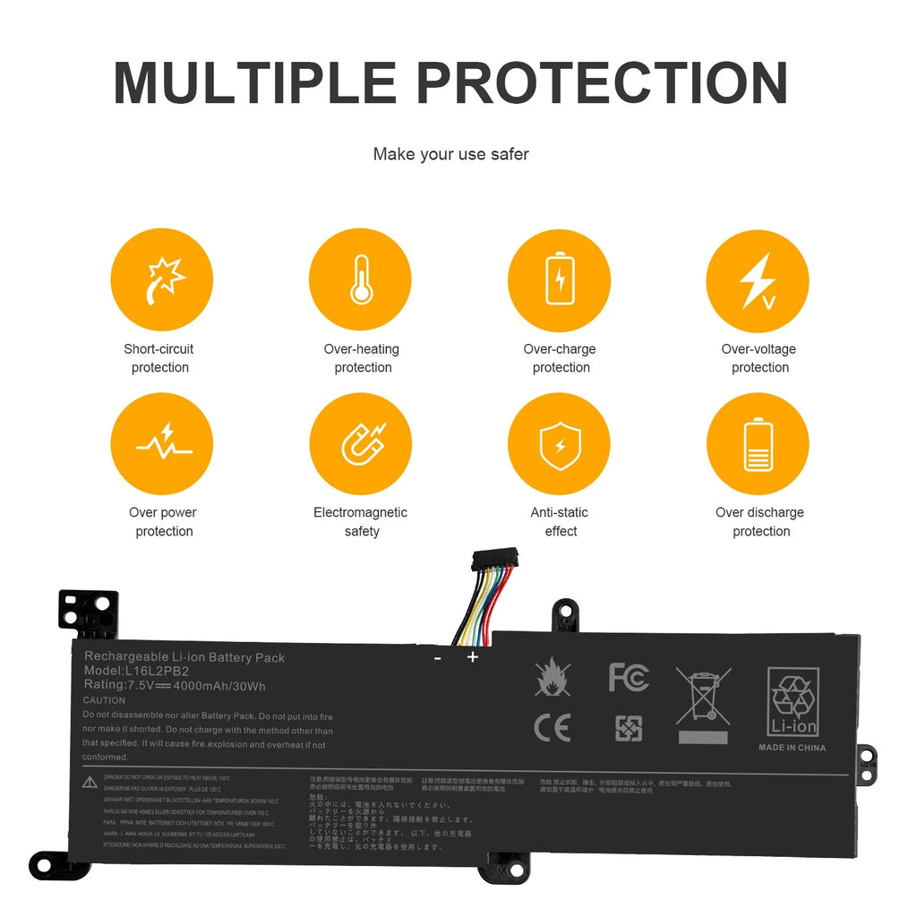 L16L2PB2 L16C2PB2 Battery for Lenovo Ideapad 320-15ABR 320-15IAP 320-15IKB 30Wh